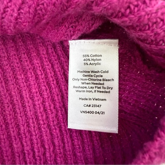 Women’s Talbots Ribbed Color Block Long Sleeve V-Neck Sweater XS - Picture 14 of 16